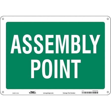 Safety Sign, 10 in Height, 14 in Width, Aluminum, Horizontal Rectangle, English MPN:485H59