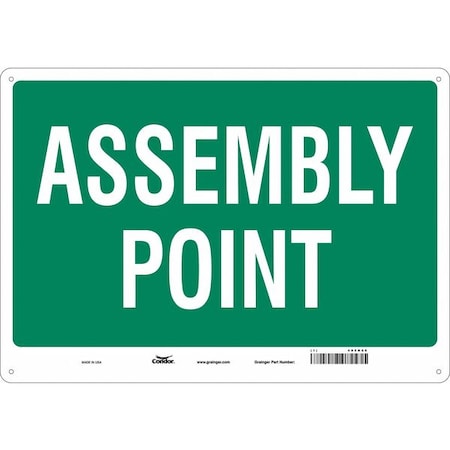 Safety Sign, 14 in Height, 20 in Width, Aluminum, Horizontal Rectangle, English MPN:485H60