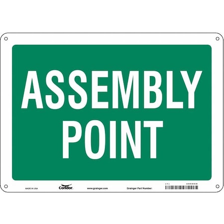 Safety Sign, 10 in Height, 14 in Width, Polyethylene, Horizontal Rectangle, English MPN:485H66