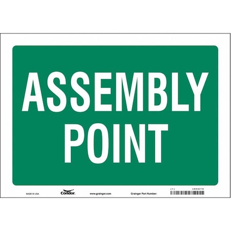 Safety Sign, 10 in Height, 14 in Width, Vinyl, Horizontal Rectangle, English MPN:485H70