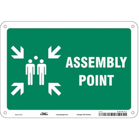 Safety Sign, 7 in Height, 10 in Width, Aluminum, Vertical Rectangle, English MPN:485H73