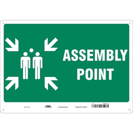 Safety Sign, 14 in Height, 20 in Width, Aluminum, Horizontal Rectangle, English MPN:485H75