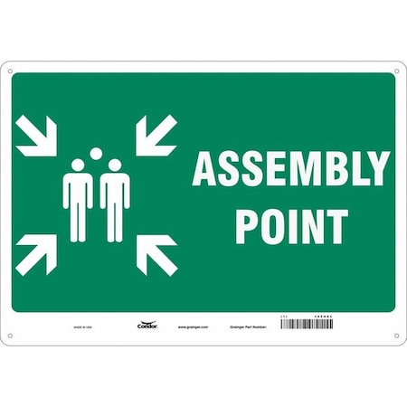 Safety Sign, 14 in Height, 20 in Width, Polyethylene, Horizontal Rectangle, English MPN:485H82