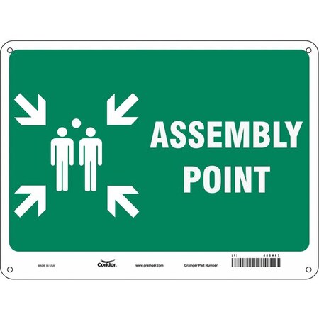 Safety Sign, 18 in Height, 24 in Width, Polyethylene, Horizontal Rectangle, English MPN:485H83