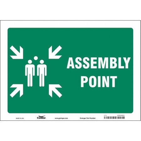 Safety Sign, 10 in Height, 14 in Width, Vinyl, Horizontal Rectangle, English MPN:485H85