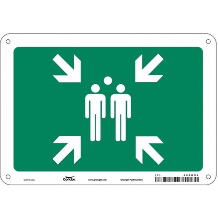 Safety Sign, 7 in Height, 10 in Width, Polyethylene, Vertical Rectangle, English MPN:485H94