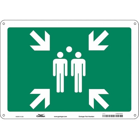 Safety Sign, 10 in x 14 in, Polyethylene MPN:485H95