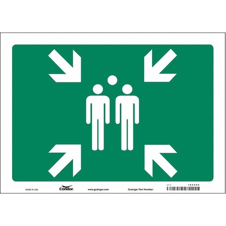 Safety Sign, 10 in Height, 14 in Width, Vinyl, Horizontal Rectangle, English MPN:485H99