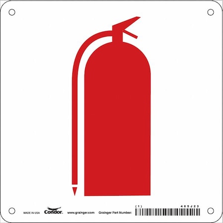 Safety Sign, 7 in Height, 7 in Width, Polyethylene, Square, English MPN:485J23