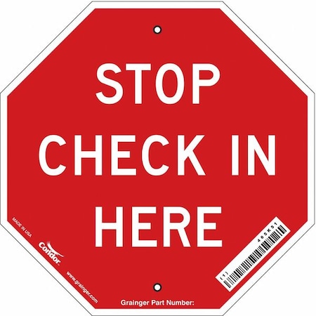 Stop Check In Sign, 11