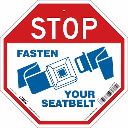 Stop Fasten Seatbelt Sign, 18