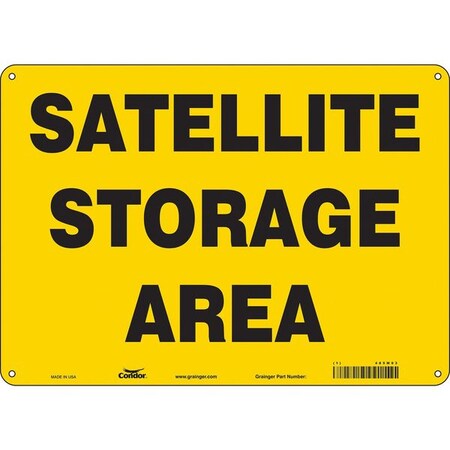 Safety Sign, 10 in Height, 14 in Width, Aluminum, Horizontal Rectangle, English, 485M93 MPN:485M93