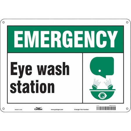 EYE WASH STATION, 14 in W x 10 in H, Horizontal Rectangle, Polyethylene, 485Y46 MPN:485Y46