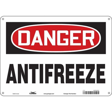 Chemical Sign, 10 in H, 14 in W, Horizontal Rectangle, English, 486A82 MPN:486A82