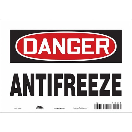 Chemical Sign, 7 in H, 10 in W, Vinyl, Vertical Rectangle, English, 486A85 MPN:486A85