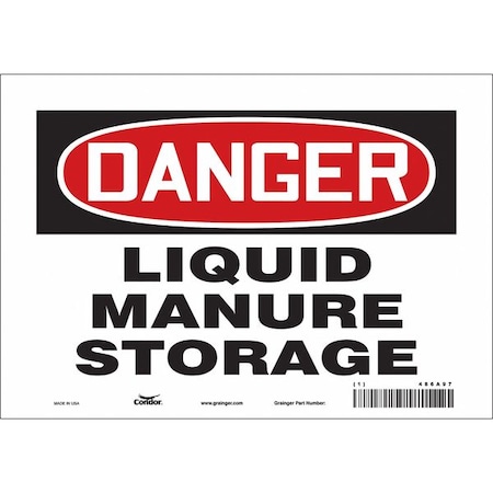 Safety Sign, 7 in Height, 10 in Width, Vinyl, Vertical Rectangle, English, 486A97 MPN:486A97