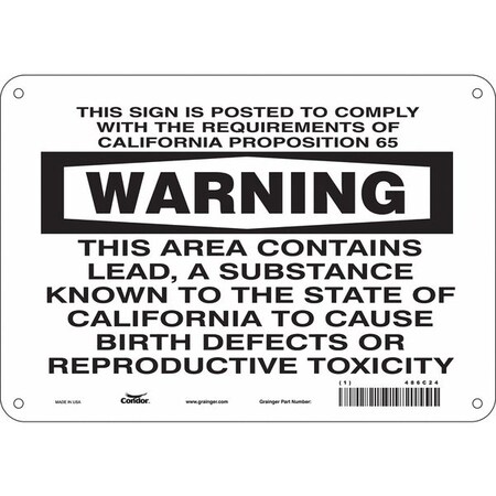 Chemical Sign, 7 in H, 10 in W, Vertical Rectangle, English, 486C24 MPN:486C24