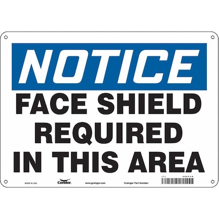 Safety Sign, 10 in Height, 14 in Width, Aluminum, Horizontal Rectangle, English, 486F40 MPN:486F40