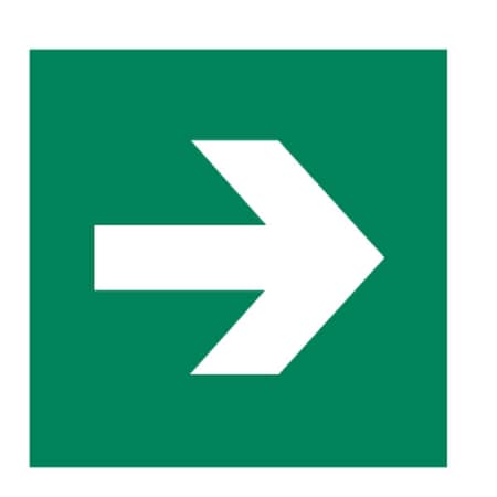(ARROW SYMBOL), 6 in W x 6 in H, Square, Polycarbonate, 486F49 MPN:486F49