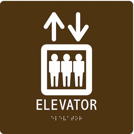 ELEVATOR, 8 in W x 8 in H, Square, Modified Acrylic, 486G62 MPN:486G62