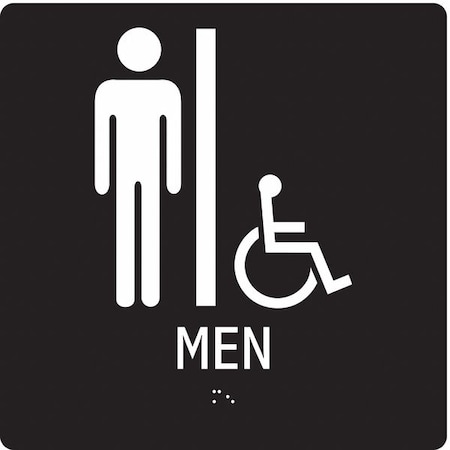 MEN, 8 in W x 8 in H, Square, Modified Acrylic, 486G73 MPN:486G73