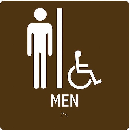 MEN, 8 in W x 8 in H, Square, Modified Acrylic, 486G81 MPN:486G81