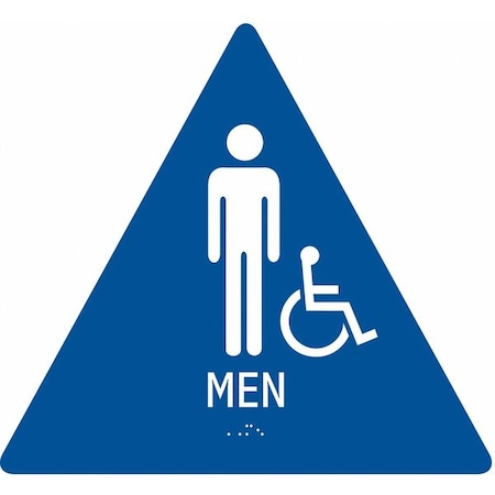 MEN, 11 in W x 10 in H, Triangle, ABS Plastic, 486G84 MPN:486G84