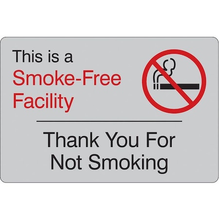 Facility Sign, 6 in H, 9 in W, Acrylic, Horizontal Rectangle, English, 486H20 MPN:486H20
