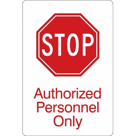 Facility Sign, 9 in Height, 6 in Width, Acrylic, Vertical Rectangle, English MPN:486H30