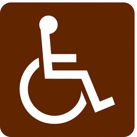 Facility Sign, 3 in H, 3 in W, Acrylic, Square, English, 486H49 MPN:486H49