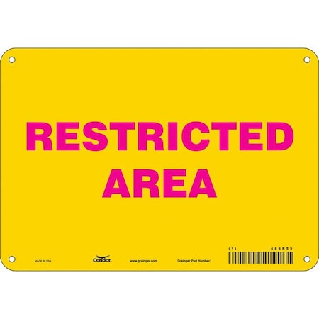 Safety Sign, 7 in Height, 10 in Width, Aluminum, Vertical Rectangle, English, 486R59 MPN:486R59