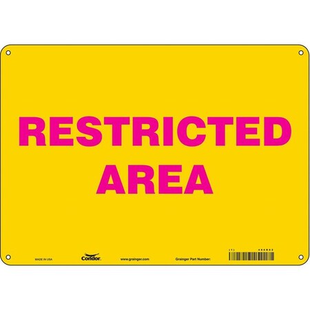 Safety Sign, 10 in Height, 14 in Width, Polyethylene, Horizontal Rectangle, English, 486R62 MPN:486R62