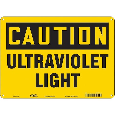 Safety Sign, 10 in Height, 14 in Width, Aluminum, Horizontal Rectangle, English, 486R84 MPN:486R84