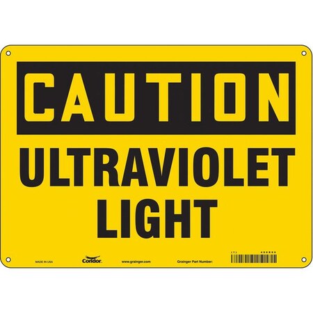 Safety Sign, 10 in Height, 14 in Width, Polyethylene, Horizontal Rectangle, English, 486R86 MPN:486R86
