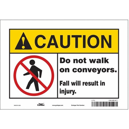 Safety Sign, 7 in Height, 10 in Width, Vinyl, Vertical Rectangle, English, 486R97 MPN:486R97