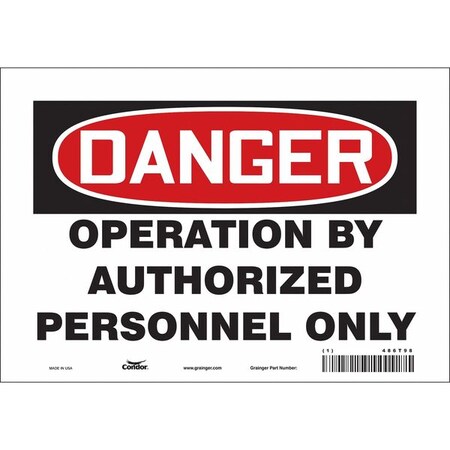 Safety Sign, 7 in Height, 10 in Width, Vinyl, Vertical Rectangle, English, 486T98 MPN:486T98