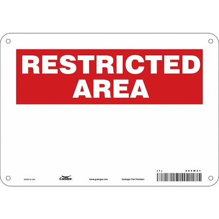 Restricted Area Sign, 10