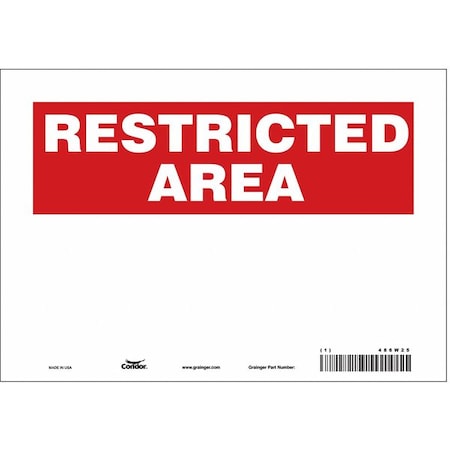 Restricted Area Sign, 10