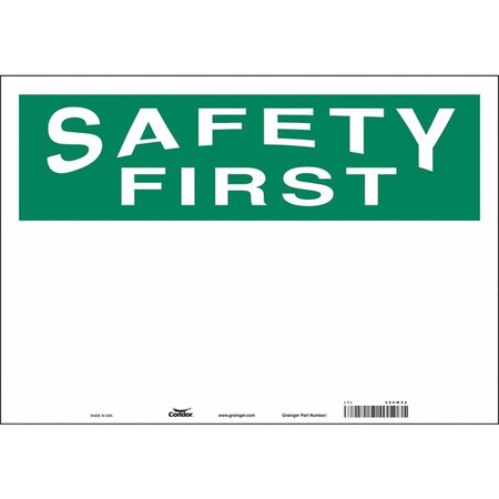 Safety Sign, 14 in H, 20 in W, Vinyl, English, 486W45 MPN:486W45