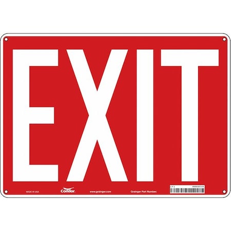 Exit Sign, Aluminum, 14