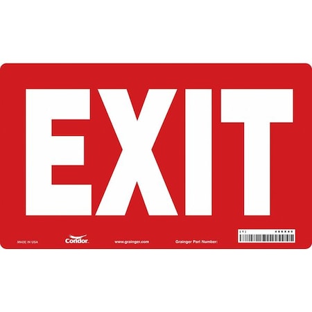 Exit Sign, Aluminum, 12