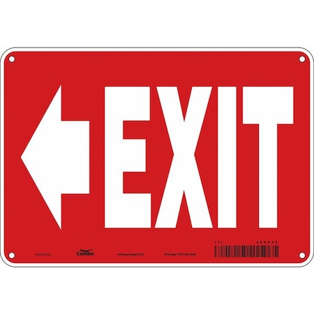 Exit Sign, Aluminum, 10