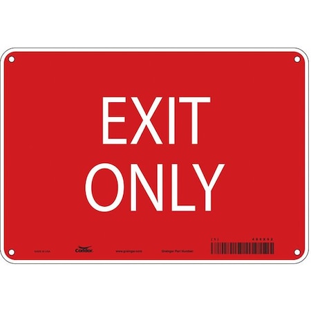 Exit Sign, Aluminum, 10