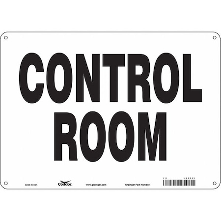 CONTROL ROOM, 14 in W x 10 in H, Horizontal Rectangle, Aluminum, 486X63 MPN:486X63
