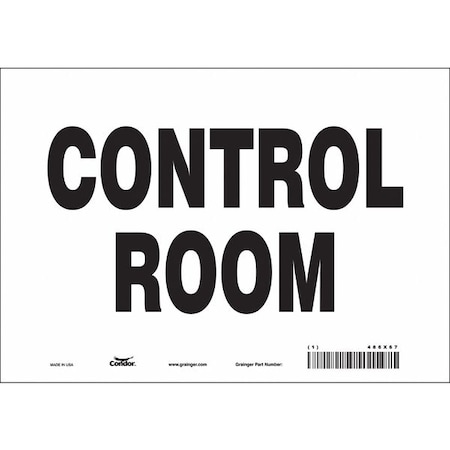CONTROL ROOM, 10 in W x 7 in H, Vertical Rectangle, Vinyl, 486X67 MPN:486X67
