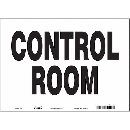 CONTROL ROOM, 14 in W x 10 in H, Horizontal Rectangle, Vinyl, 486X68 MPN:486X68