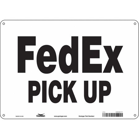 Safety Sign, 10 in Height, 14 in Width, Aluminum, Horizontal Rectangle, English, 486X77 MPN:486X77