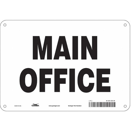 Safety Sign, 7 in Height, 10 in Width, Polyethylene, Vertical Rectangle, English, 486X85 MPN:486X85