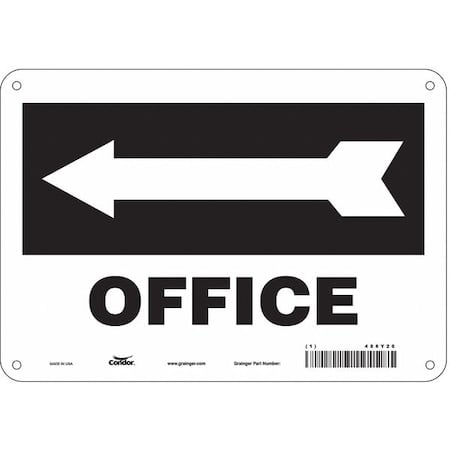 OFFICE, 10 in W x 7 in H, Vertical Rectangle, Polyethylene, 486Y20 MPN:486Y20
