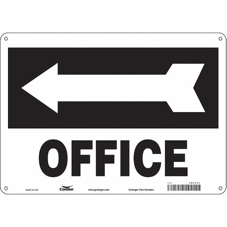 OFFICE, 14 in W x 10 in H, Horizontal Rectangle, Polyethylene, 486Y21 MPN:486Y21